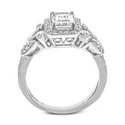 Emerald - Cut Halo Engagement Ring In 18k Gold With Diamonds - Simon G. Jewelry