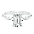 Emerald - Cut Hidden Halo Engagement Ring In 18k Gold With Diamonds - Simon G. Jewelry