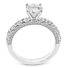 Engagement Ring In 18k Gold With Diamonds - Simon G. Jewelry