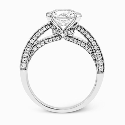 Engagement Ring in 18k Gold with Diamonds - Simon G. Jewelry