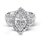 Marquise - Cut Halo Engagement Ring In 18k Gold With Diamonds - Simon G. Jewelry