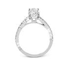 Oval - Cut Criss - Cross Engagement Ring In 18k Gold With Diamonds - Simon G. Jewelry