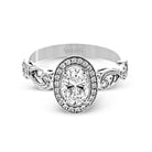 Oval - Cut Halo Engagement Ring In 18k Gold With Diamonds - Simon G. Jewelry