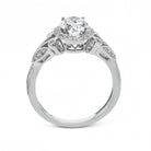 Oval - Cut Halo Engagement Ring In 18k Gold With Diamonds - Simon G. Jewelry