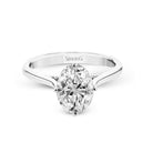 Oval - Cut Hidden Halo Engagement Ring In 18k Gold With Diamonds - Simon G. Jewelry