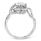 Pear - Cut Criss - Cross Engagement Ring In 18k Gold With Diamonds - Simon G. Jewelry