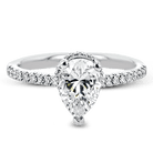 Pear - Cut Hidden Halo Engagement Ring In 18k Gold With Diamonds - Simon G. Jewelry