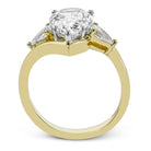 Pear - cut Three - stone Engagement Ring in 18k Gold with Diamonds - Simon G. Jewelry