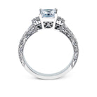 Princess - cut Engagement Ring in 18k Gold with Diamonds - Simon G. Jewelry