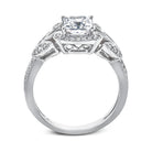 Princess - Cut Halo Engagement Ring In 18k Gold With Diamonds - Simon G. Jewelry