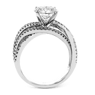 Round - Cut Criss - Cross Engagement Ring In 18k Gold With Diamonds - Simon G. Jewelry