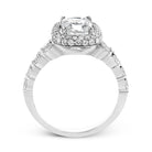 Round - Cut Double - Halo Engagement Ring In 18k Gold With Diamonds - Simon G. Jewelry