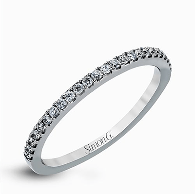 Round - cut Double - Halo Engagement Ring & Matching Wedding Band in 18k Gold with Diamonds - Simon G. Jewelry