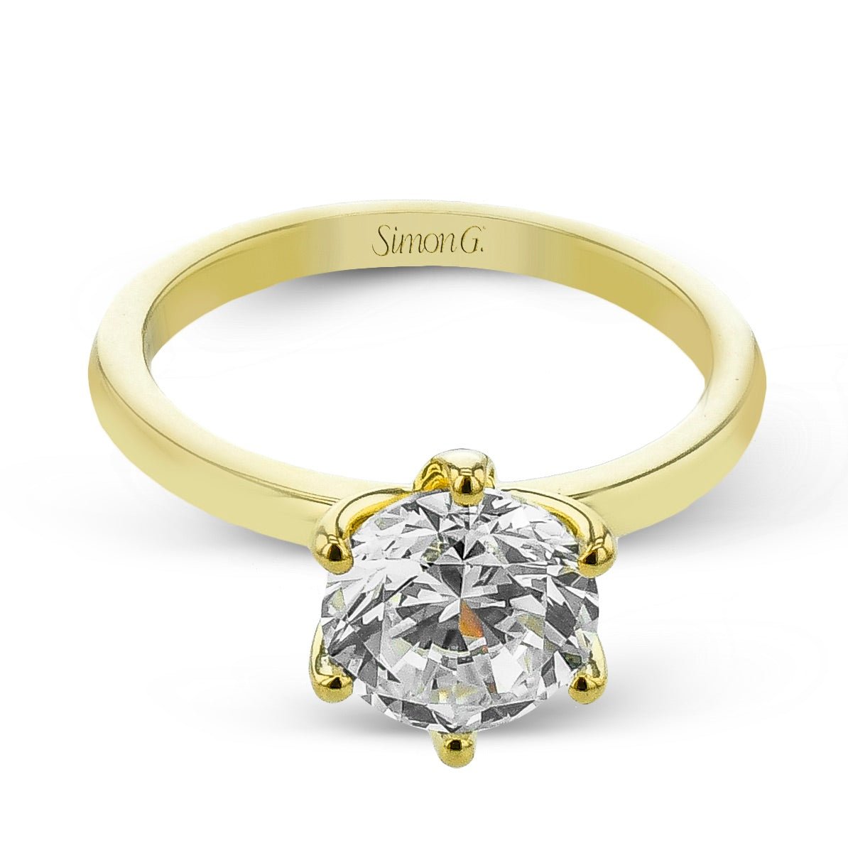 Round - cut Engagement Ring in 18k Gold - Simon G. Jewelry