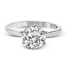 Round - Cut Engagement Ring In 18k Gold With Diamonds - Simon G. Jewelry