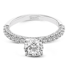 Round - Cut Engagement Ring In 18k Gold With Diamonds - Simon G. Jewelry