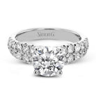 Round - Cut Engagement Ring In 18k Gold With Diamonds - Simon G. Jewelry