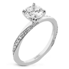 Round - cut Engagement Ring in 18k Gold with Diamonds - Simon G. Jewelry