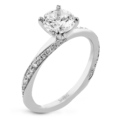 Round - cut Engagement Ring in 18k Gold with Diamonds - Simon G. Jewelry