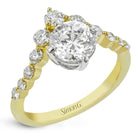 Round - cut Engagement Ring in 18k Gold with Diamonds - Simon G. Jewelry