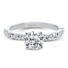 Round - cut Engagement Ring in 18k Gold with Diamonds - Simon G. Jewelry