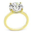 Round - cut Hidden Halo Engagement Ring in 18k Gold with Diamonds - Simon G. Jewelry
