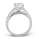 Round - cut Micro - bezel Engagement Ring in 18k Gold with Diamonds - Simon G. Jewelry