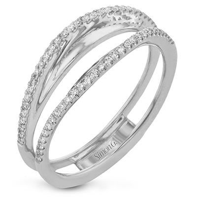 Round - cut Split - Shank Engagement Ring & Matching Wedding Band in 18k Gold with Diamonds - Simon G. Jewelry