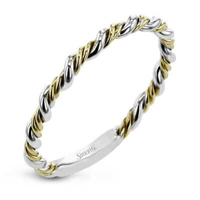 Twist Wedding Set Rings in 18K gold - Simon G. Jewelry