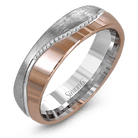 Wedding Band in 18k Gold with Diamonds - Simon G. Jewelry