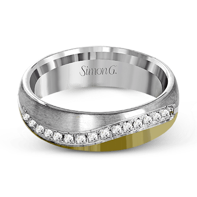 Wedding Band in 18k Gold with Diamonds - Simon G. Jewelry