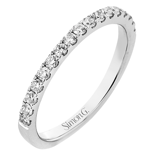 Wedding Band in 18k Gold with Diamonds - Simon G. Jewelry