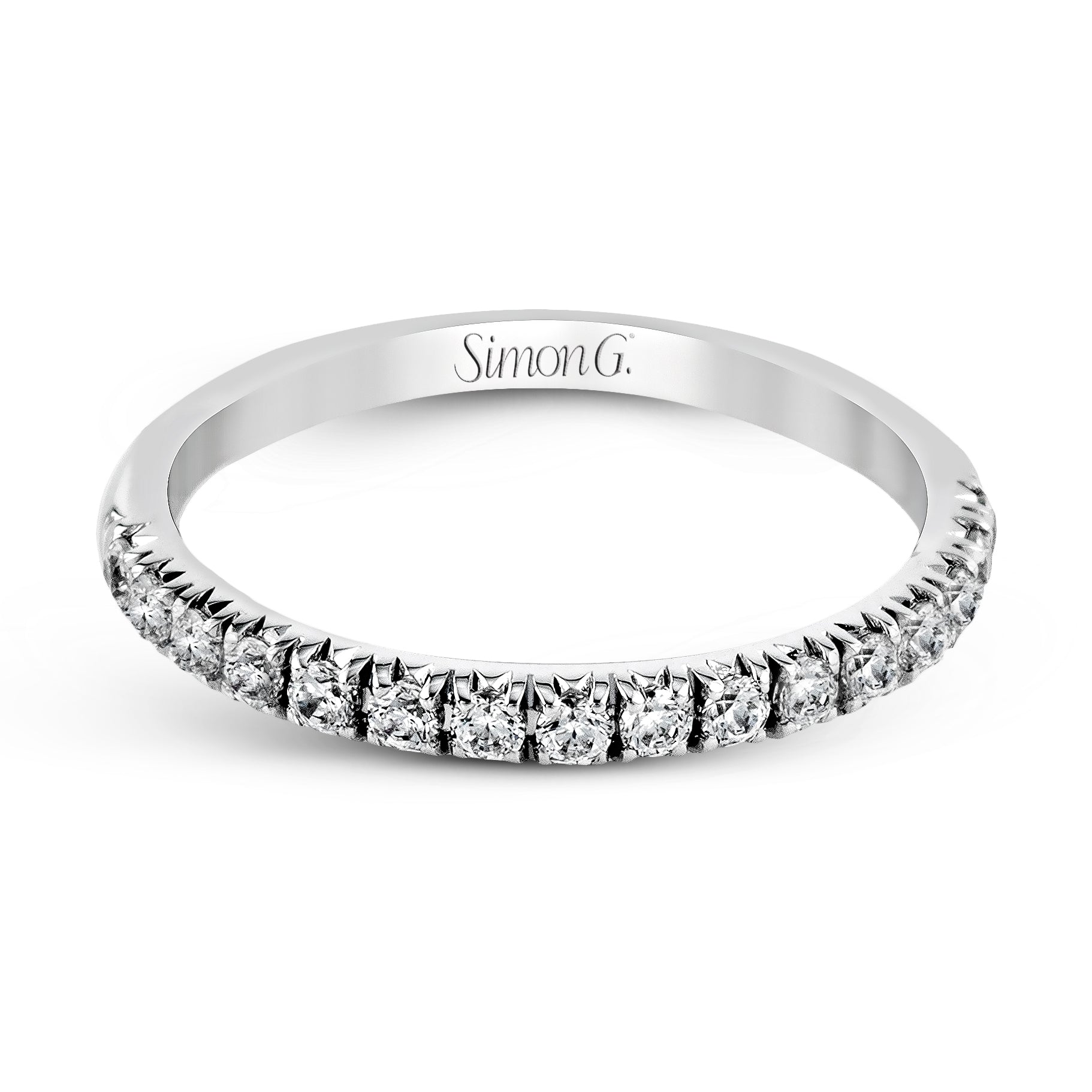 Wedding Band in 18k Gold with Diamonds - Simon G. Jewelry