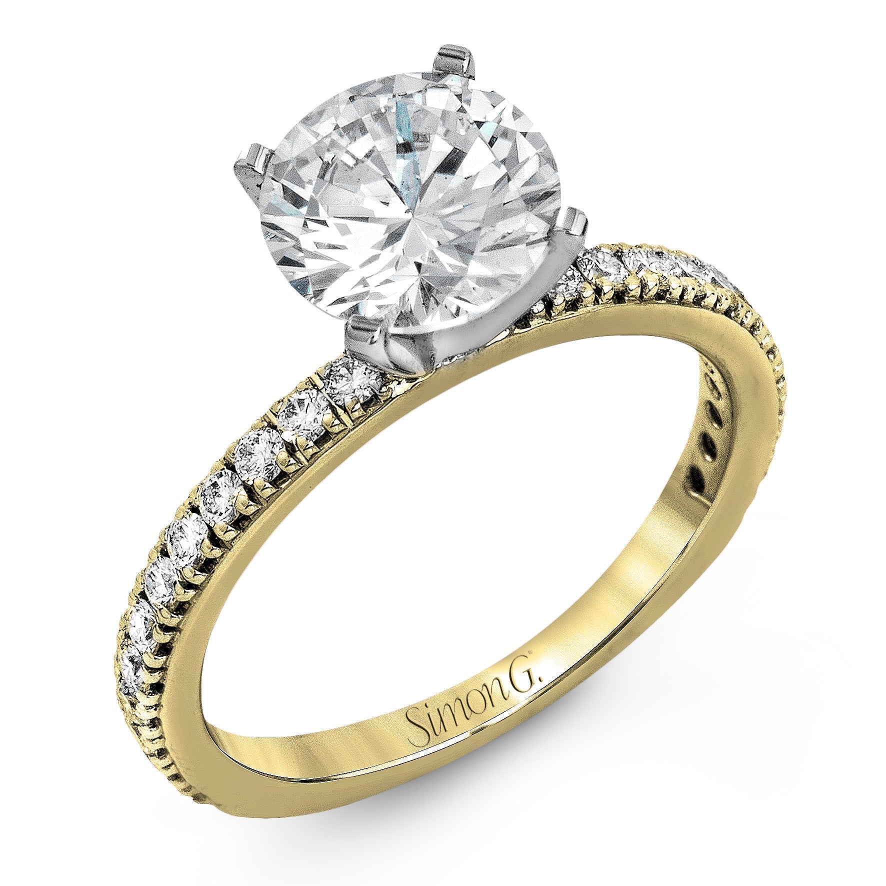 Wedding Set in 18k Gold with Diamonds - Simon G. Jewelry