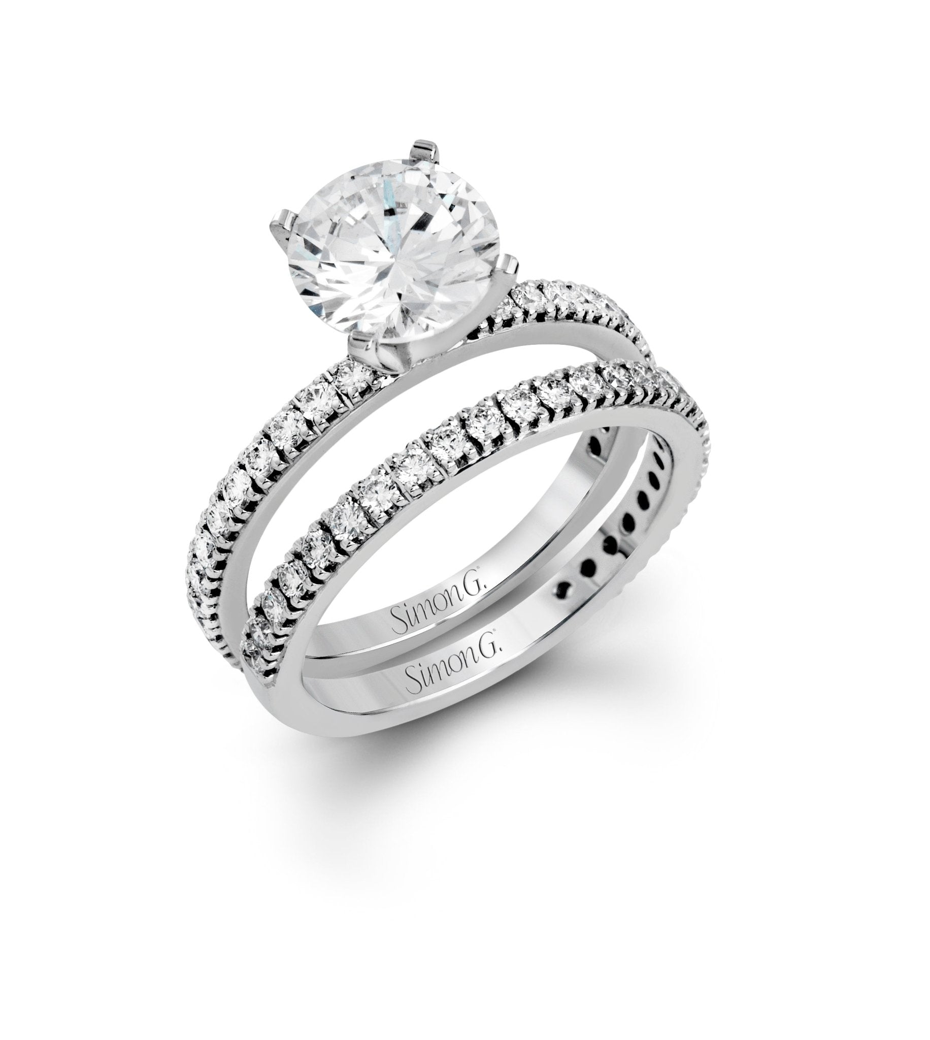 Wedding Set in 18k Gold with Diamonds - Simon G. Jewelry