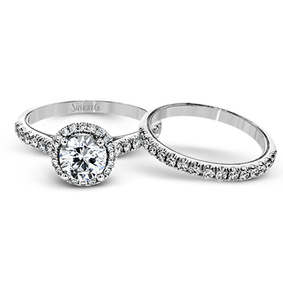 Wedding Set in 18k Gold with Diamonds - Simon G. Jewelry