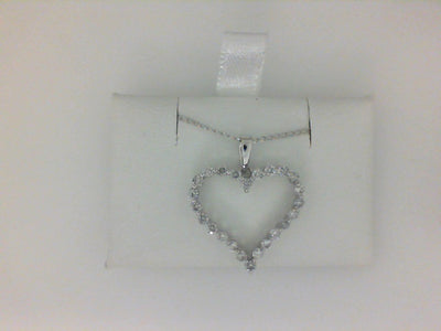 14W 18" 1/2TW RBC SINGLE PRONG HEART PEND W/ CHAIN