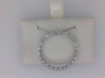 14W 18" 1CTW RBC SINGLE PRONG CIRCLE PEND W/ CHAIN