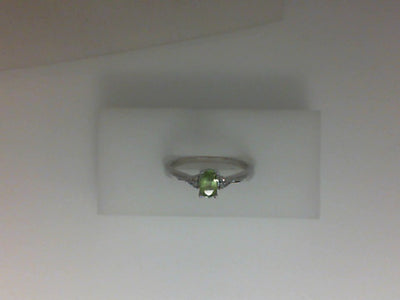 10W 6X4 OVAL PERIDOT & 6=.04RSC DIAS