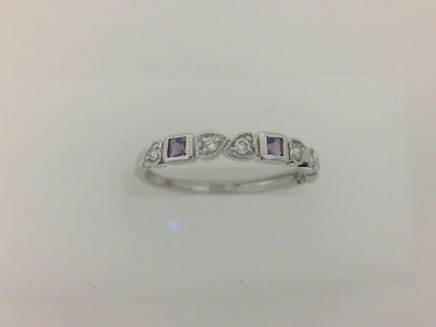 10W 3=1/5TW SQ STEP CUT AMETHYST & 6=1/10TW RBC STACKABLE 1.5GR