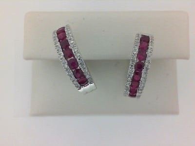 14W 16=7/8TW RND RUBY & 72=1/6TW RBC 3 ROW HOOPS 3.67