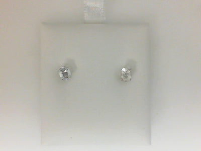 14W 2=3/4TW OVAL WHITE TOPAZ STUDS