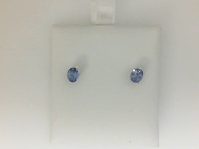 14W 2=5/8TW OVAL TANZANITE STUDS