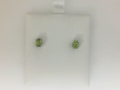 14W 2=3/4TW OVAL PERIDOT STUDS
