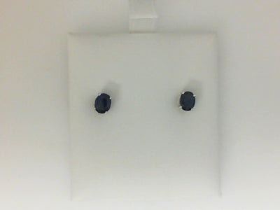 14W 2=7/8TW OVAL BLUE SAPPHIRE STUDS