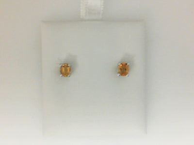 14W 2=1/3TW OVAL CITRINE STUDS