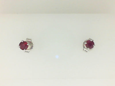 14W 3MM ROUND RUBY STUDS (JULY)