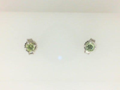 14W 3MM ROUND PERIDOT STUDS (AUGUST)