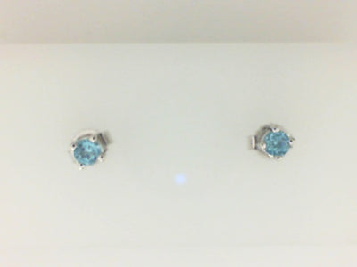 14W 3MM ROUND BLUE TOPAZ STUDS (DEC)