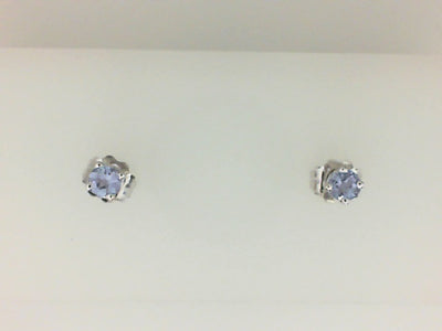 14W 3MM ROUND TANZANITE STUDS (JUNE)